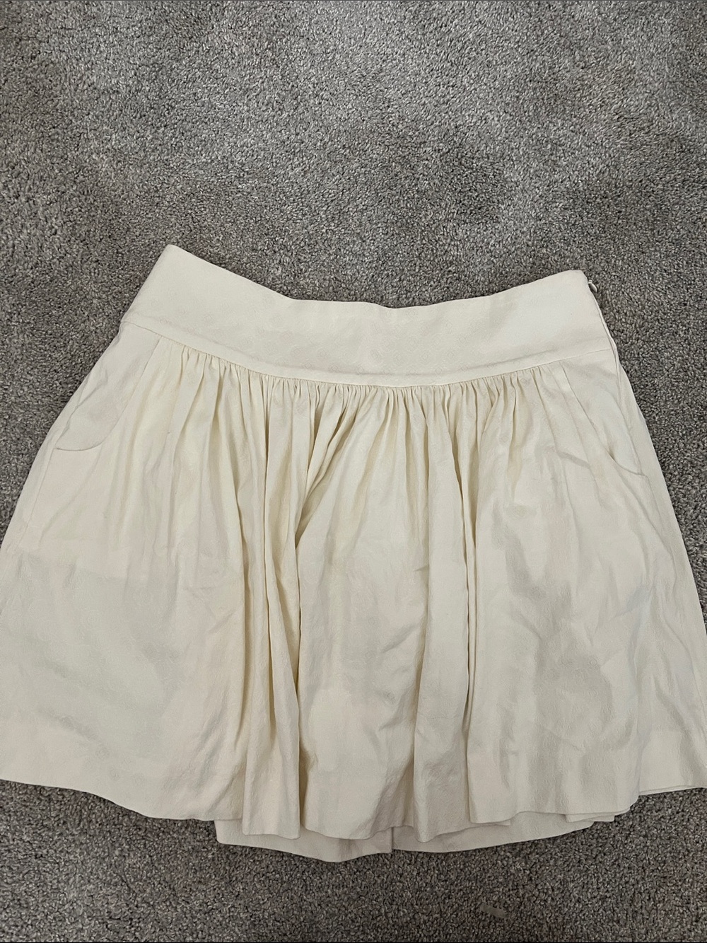 Express Cream Textured Mini Skirt 8